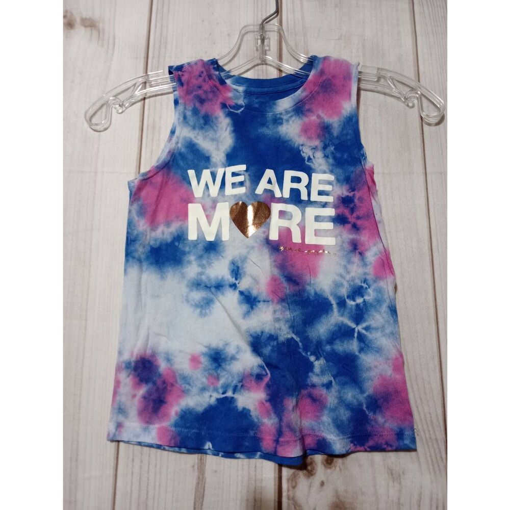 Spiritual Gangster Shirt Girls Extra Small 8 Pink Blue Tie-dye Tank Top Hippie S